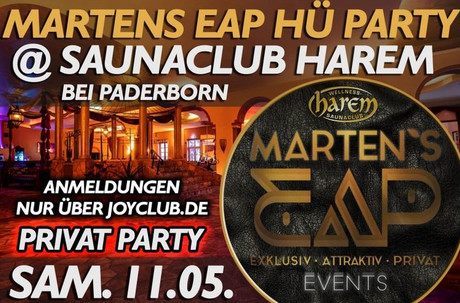 Martens EAP HÜ Party (Joyclub Privatparty) im Sauna / FKK Club Harem Bad Lippspringe (D) in Bad Lippspringe