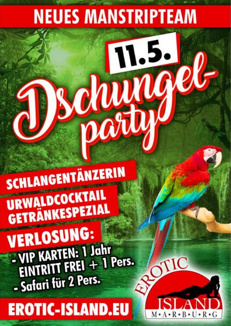 Dschungel Party im Sauna / FKK Club Erotic Island Marburg (D) in Marburg