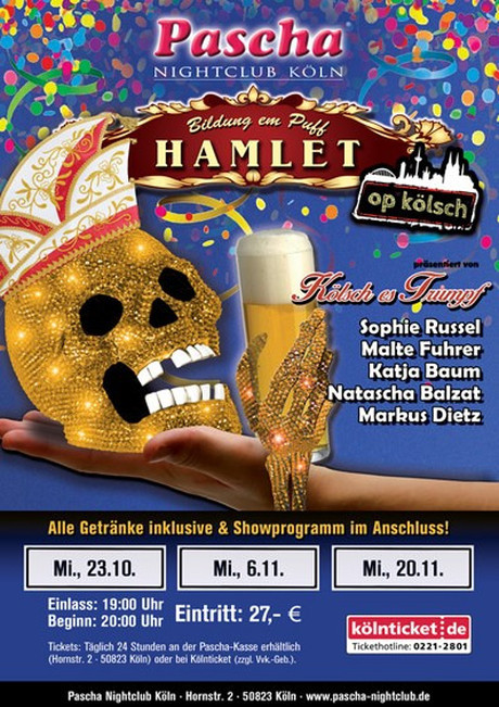 HAMLET op Kölsch im Sauna / FKK Club Pascha Nightclub Köln (D) in Köln