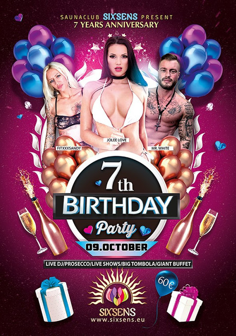 7th Birthday Party im Sauna / FKK Club Sixsens Vaals-Lemiers (NL) /Aachen in Lemiers