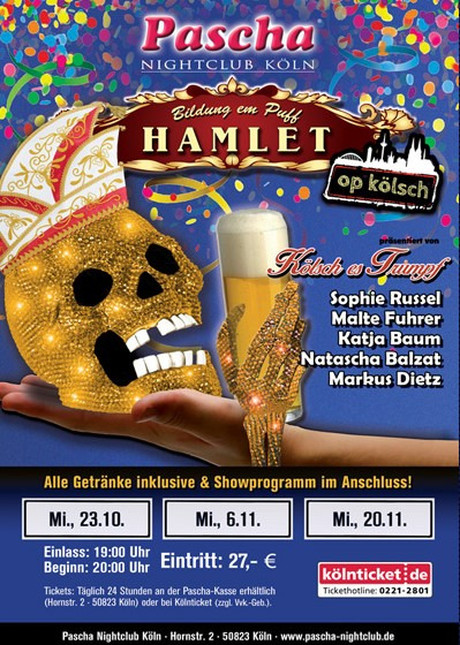 HAMLET op Kölsch im Sauna / FKK Club Pascha Nightclub Köln (D) in Köln