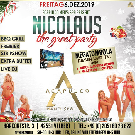 Nikolaus Party Acapulco im Sauna / FKK Club Acapulco Prime Velbert (D) in Velbert