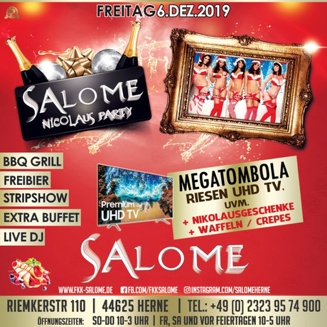 Nikolaus Party Salome im Sauna / FKK Club Salome Herne (D) in Herne