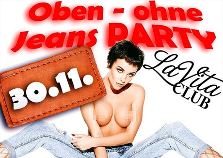Oben Ohne Jeans Party im Sauna / FKK Club LaVita Wallenhorst/Osnabrück (D) in Wallenhorst