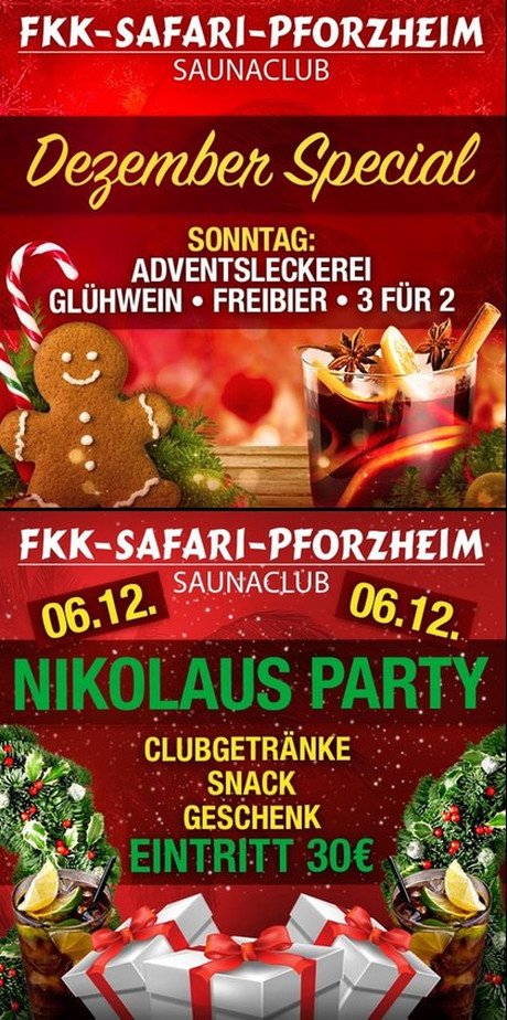 Nikolaus Party/Dezember Special FKK Safari Pforzheim im Sauna / FKK Club FKK Safari Pforzheim (D) in Pforzheim