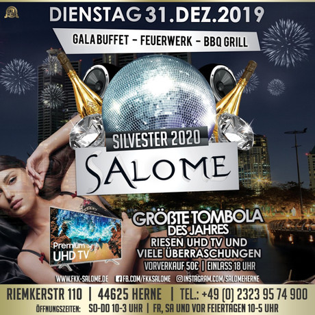 New Year's Eve Silvester Salome Herne im Sauna / FKK Club Salome Herne (D) in Herne