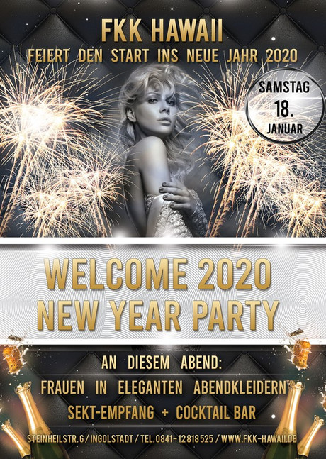 Welcome 2020 New Year Party im Sauna / FKK Club FKK Hawaii Ingolstadt (D) in Ingolstadt