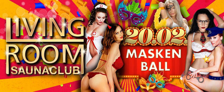 Maskenball im Sauna / FKK Club Living Room Kaarst/Düsseldorf (D) in Kaarst