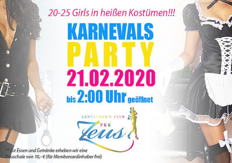 Karnevalsparty  im Sauna / FKK Club FKK Zeus Wallenhorst/Osnabrück (D) in Wallenhorst