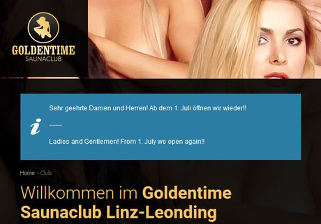 Wiedereröffnung  im Sauna / FKK Club FKK Goldentime Leonding/Linz (A) in Leonding