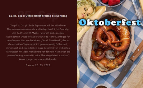 Oktoberfest Weekend im Sauna / FKK Club FKK Mystic Wals/Salzburg (A) in Wals