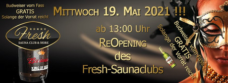 Wiedereröffnung Fresh Wien im Sauna / FKK Club Fresh Wien (A) in Wien