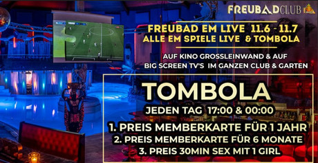 EM Tombola im Sauna / FKK Club FKK Freubad Recherswil (CH) in Recherswil