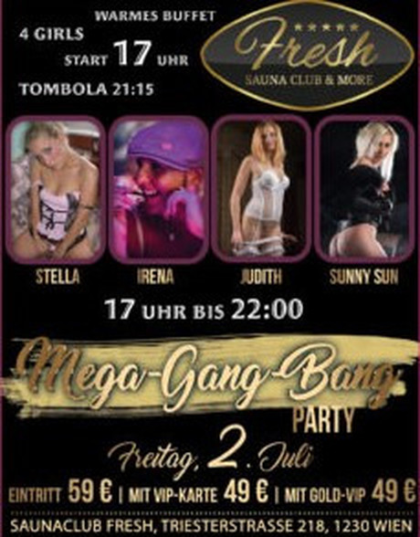 Big Party im Sauna / FKK Club Fresh Wien (A) in Wien