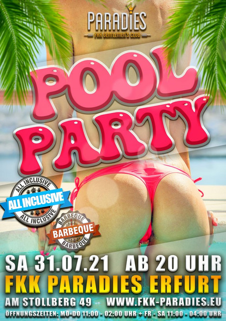 Pool Party im Sauna / FKK Club FKK Paradies Erfurt (D) in Erfurt