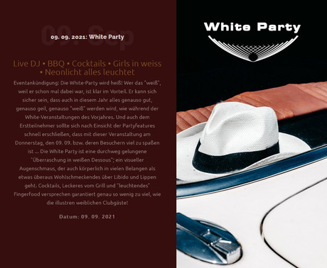 White Party im Sauna / FKK Club FKK Mystic Wals/Salzburg (A) in Wals