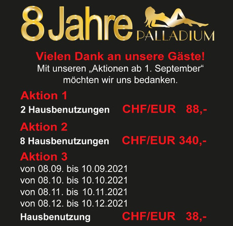 8 Jahre Palladium Au im Sauna / FKK Club Palladium Au (CH) in Au