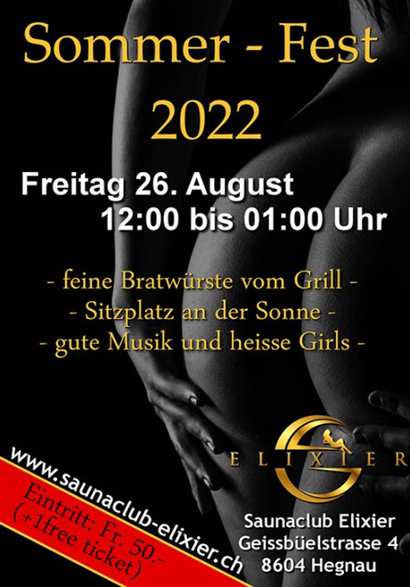 Sommerfest  im Sauna / FKK Club Elixier Volketswil/Zürich (CH) in Volketswil