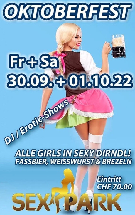 Oktoberfest Weekend Sexpark im Sauna / FKK Club Sexpark Oberentfelden (CH) in Oberentfelden