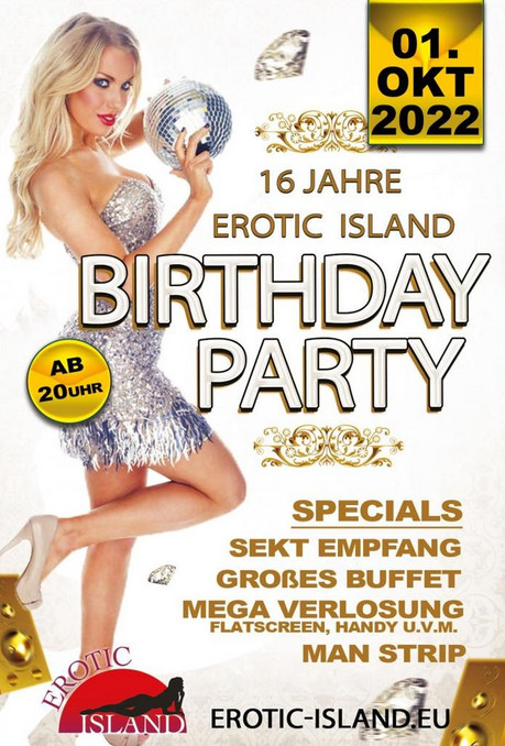 16th Birthday Party im Sauna / FKK Club Erotic Island Marburg (D) in Marburg