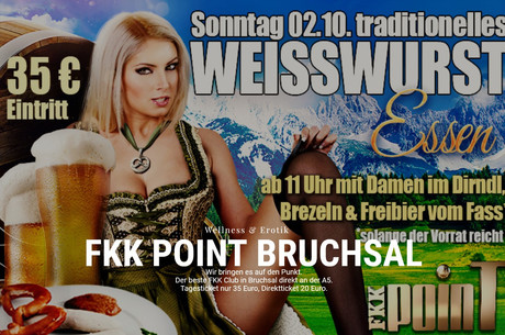 Weißwurstessen FKK Point im Sauna / FKK Club FKK Point Bruchsal/Karlsruhe (D) in Bruchsal