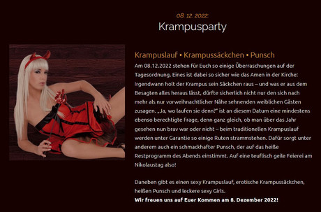 Krampus Party FKK Mystic im Sauna / FKK Club FKK Mystic Wals/Salzburg (A) in Wals