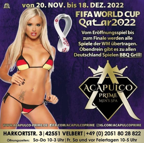 FIFA World Cup 2022 im Sauna / FKK Club Acapulco Prime Velbert (D) in Velbert