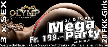 Mega-Party im Sauna / FKK Club Olymp Oberbuchsiten (CH) in Oberbuchsiten