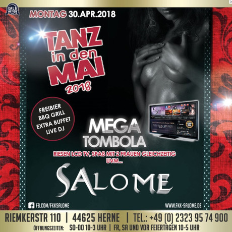 Tanz in den Mai im Sauna / FKK Club Salome Herne (D) in Herne