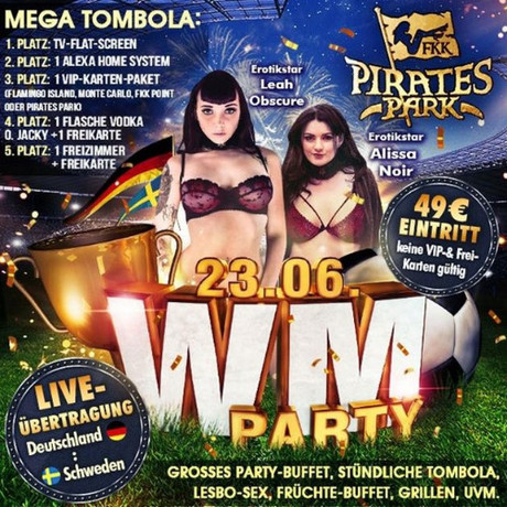 WM-Party im Sauna / FKK Club FKK Pirates Park Bruchsal/Karlsruhe (D) in Bruchsal