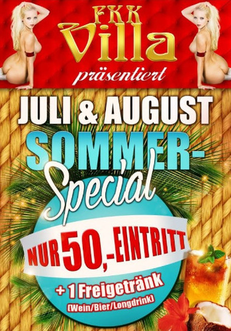 Sommer-Special Juli/August 2018 im Sauna / FKK Club FKK Villa Hannover (D) in Hannover