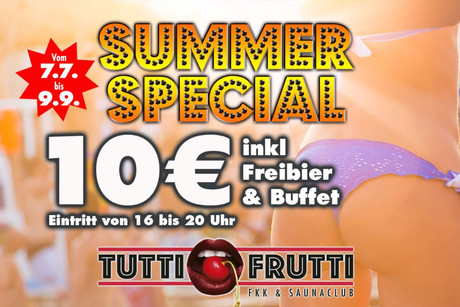 Summer Special im Sauna / FKK Club Tutti Frutti Alfter/Bonn (D) in Alfter