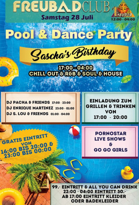 Pool & Dance Party  im Sauna / FKK Club FKK Freubad Recherswil (CH) in Recherswil