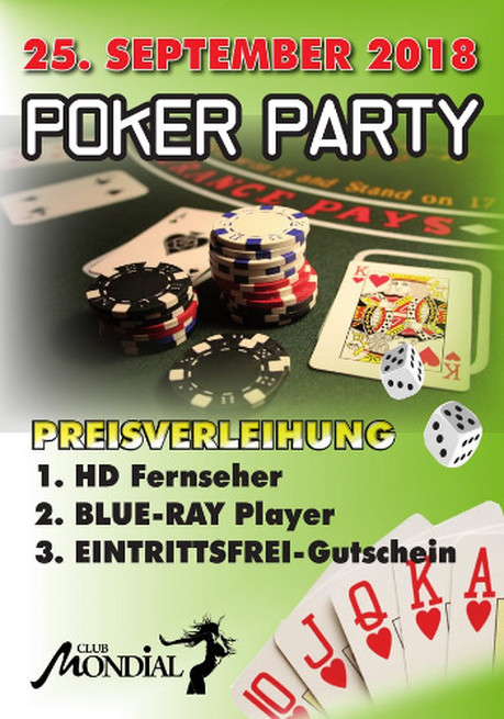 Poker-Party im Sauna / FKK Club Mondial Köln (D) in Köln