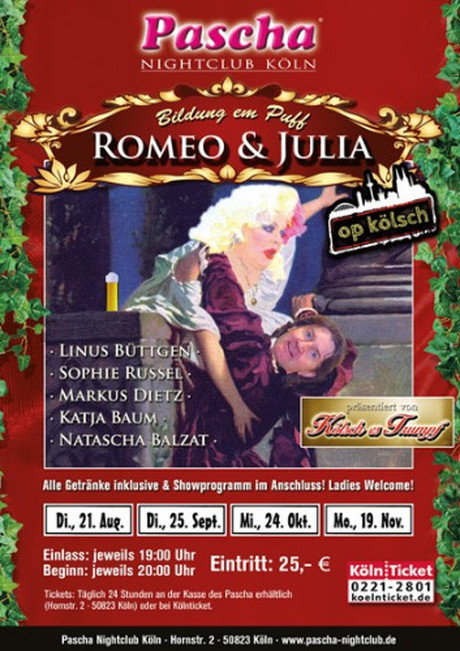 Romeo & Julia im Sauna / FKK Club Pascha Nightclub Köln (D) in Köln