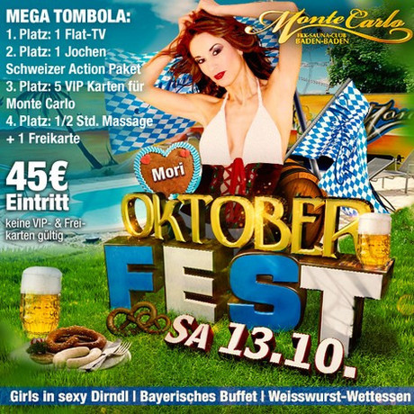 Oktoberfest im Sauna / FKK Club FKK Monte Carlo Baden-Baden (D) in Baden-Baden