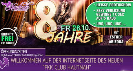 8th Birthday Party feat. Esther Arizona im Sauna / FKK Club FKK Hautnah Speyer (D) in Speyer