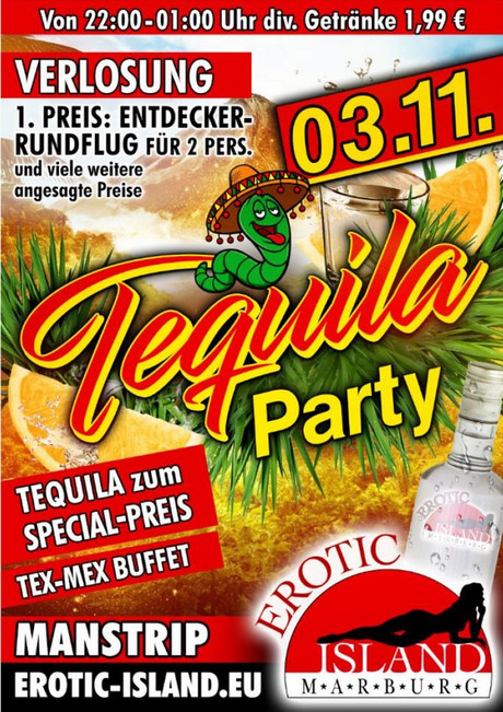Tequila Party im Sauna / FKK Club Erotic Island Marburg (D) in Marburg