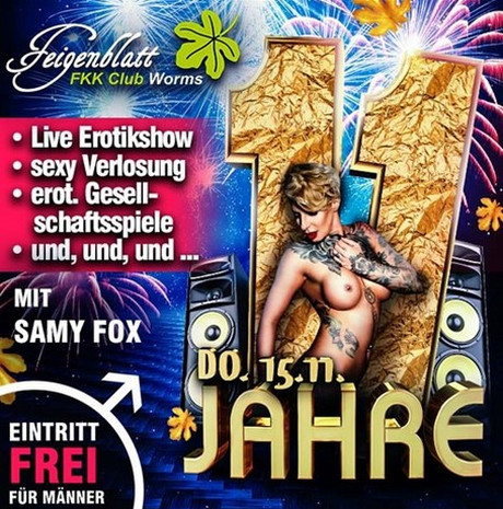 11th Birthday Party im Sauna / FKK Club FKK Feigenblatt Worms (D) in Worms