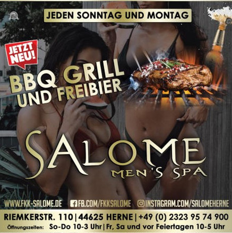 BBQ & Beer im Sauna / FKK Club Salome Herne (D) in Herne