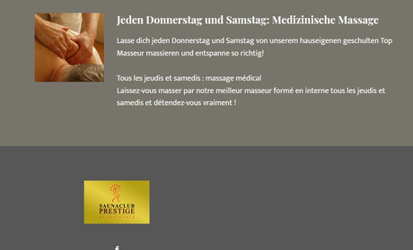 Massage-Tag im Sauna / FKK Club FKK Prestige Neunkirchen (D) in Neunkirchen