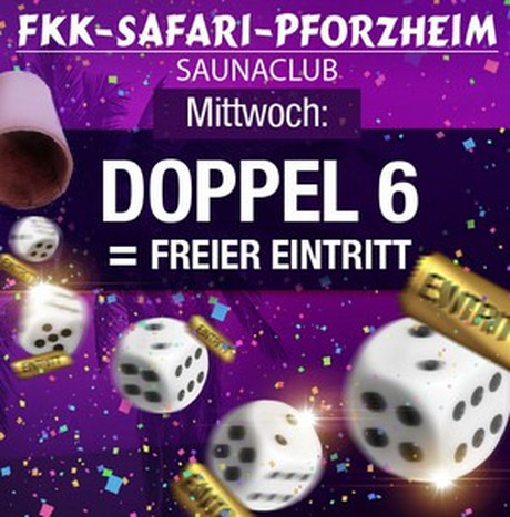Double 6 im Sauna / FKK Club FKK Safari Pforzheim (D) in Pforzheim