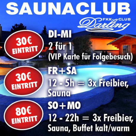 VIP-Karte im Sauna / FKK Club FKK Darling Nidderau/Frankfurt (D) in Nidderau 