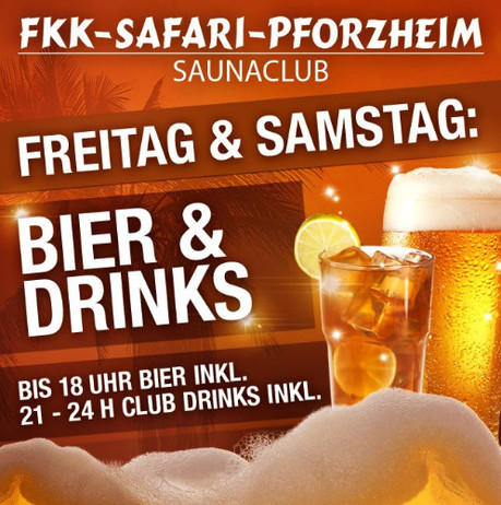 Bier & Drinks im Sauna / FKK Club FKK Safari Pforzheim (D) in Pforzheim