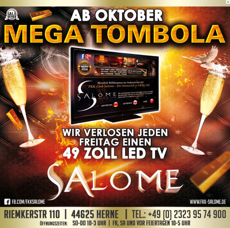 Mega-Tombola im Sauna / FKK Club Salome Herne (D) in Herne