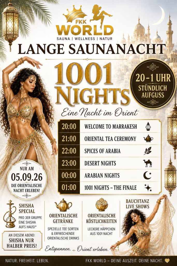 Lange Saunanacht 1001 Nights – Eine Nacht im Orient